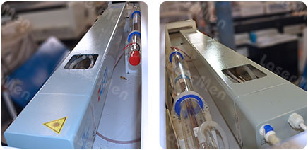 laser tube of two heads co2 hybrid laser machine 