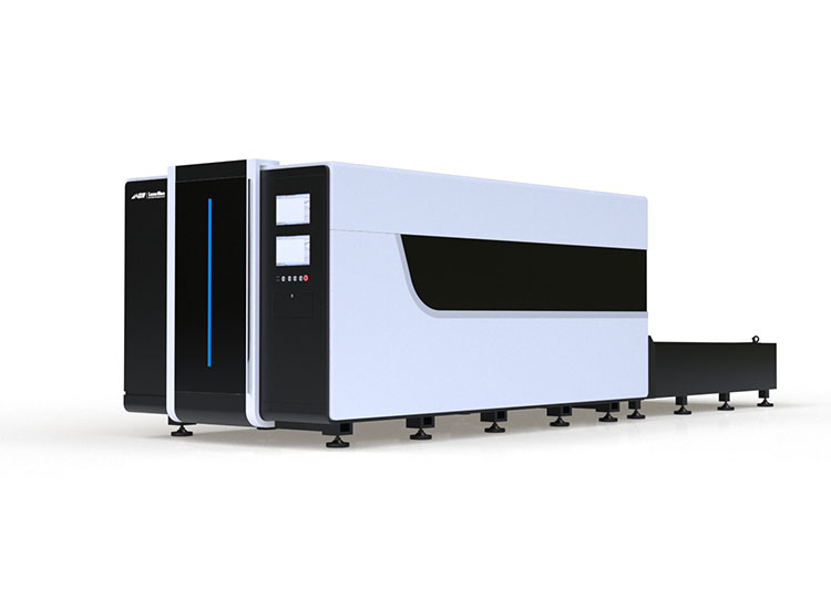 LM-1530EH full cover fiber laser cutting machine with exchange table